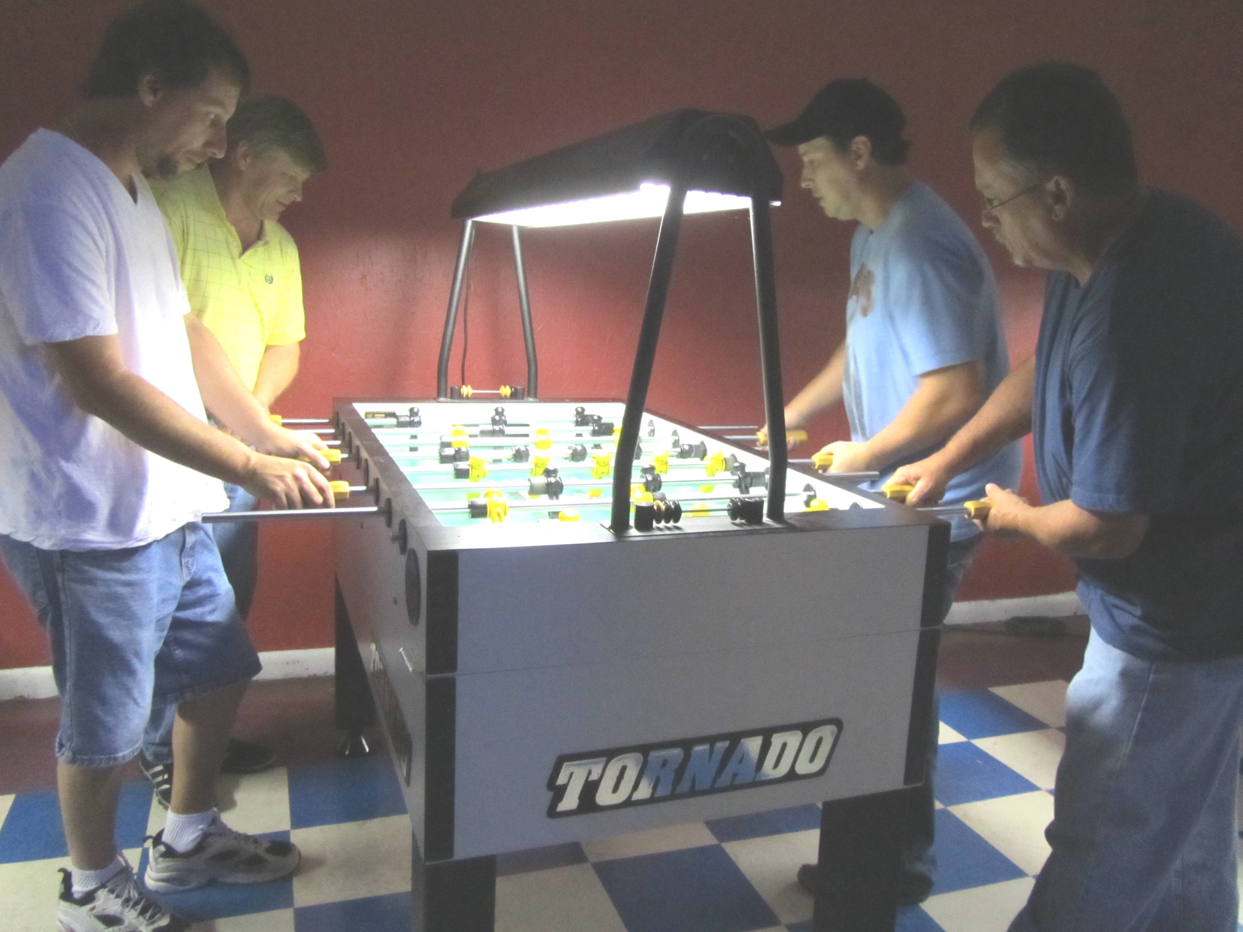 Locals battling during tournament competition in Cullman, the players are Lee Blanton & Dave Thomas against Ray Ayers & Jerry Stewart.