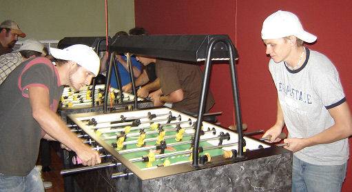 Local Cullman foosball players Josh Parker & Stephen Darby.