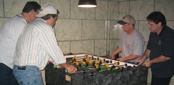 Pictured are veteran players of the Huntsville, Alabama area. From left is Robert Owen, Dale Oberhausen, Steve Roberts, and Phil Cantrell.