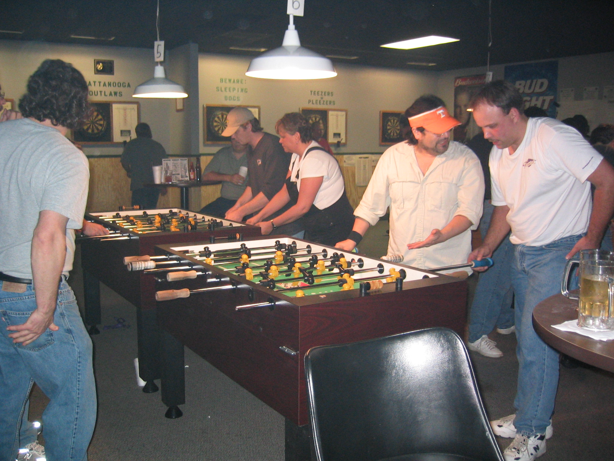 Pictured is action during open doubles competition at Tennessee State 2003.